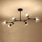 Nordic Contemporary Sputnik Chandelier for Living Room Blown Glass Chandeliers 6 Bulbs