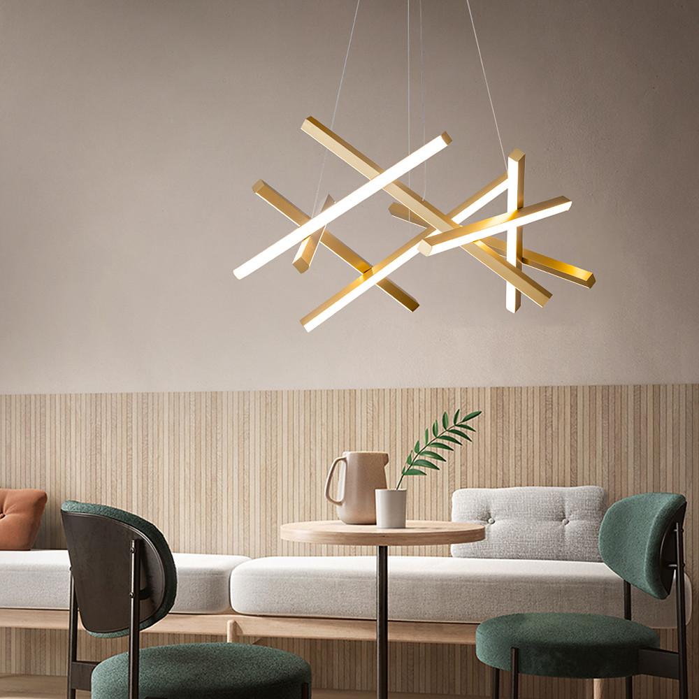 Modern LED Sputnik Stick Island Chandelier White Kitchen Dining Room Lighting