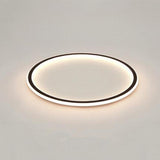 Circular Flush Mount Ceiling Light Minimalist Acrylic Metal Silica Gel LED Light