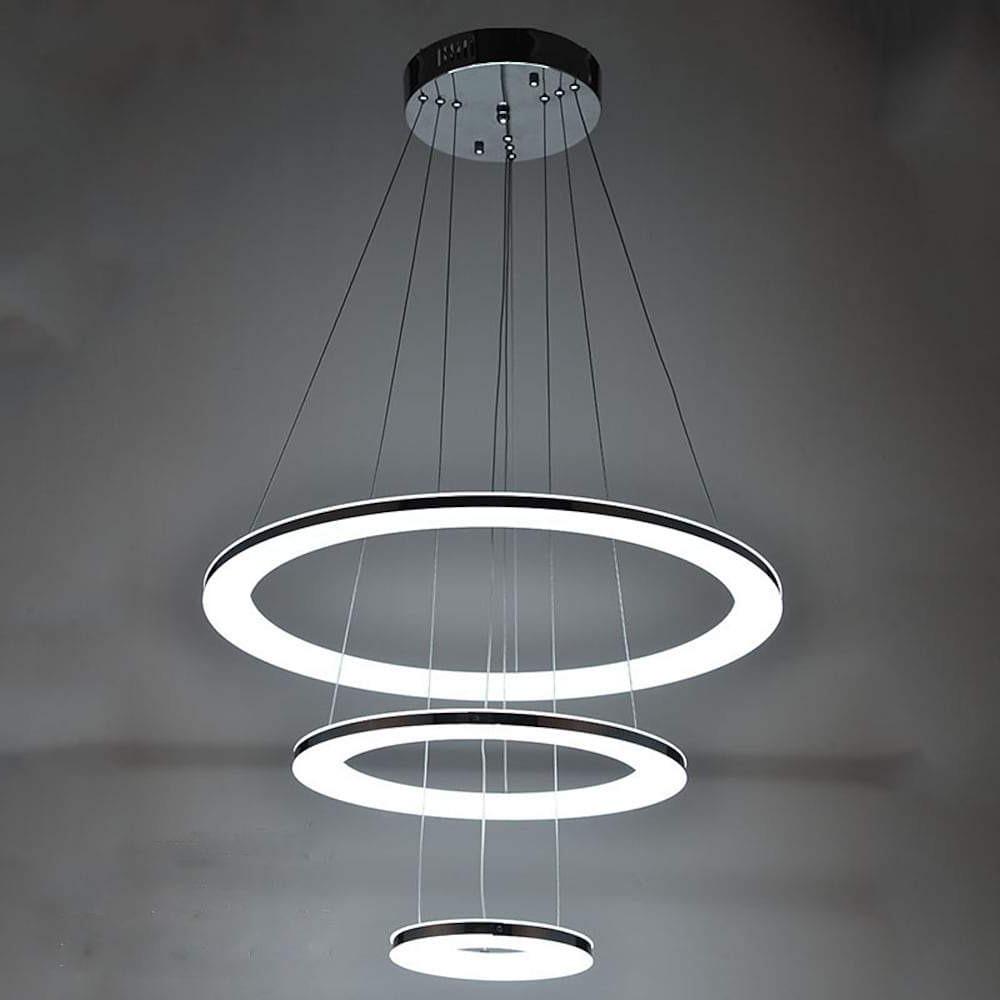 24'' LED Adjustable Modern Chandeliers Pendant Light Hanging Ceiling Lights