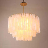 Modern Shell Shaped Contemporary Chandeliers Rustic Capiz Chandeliers