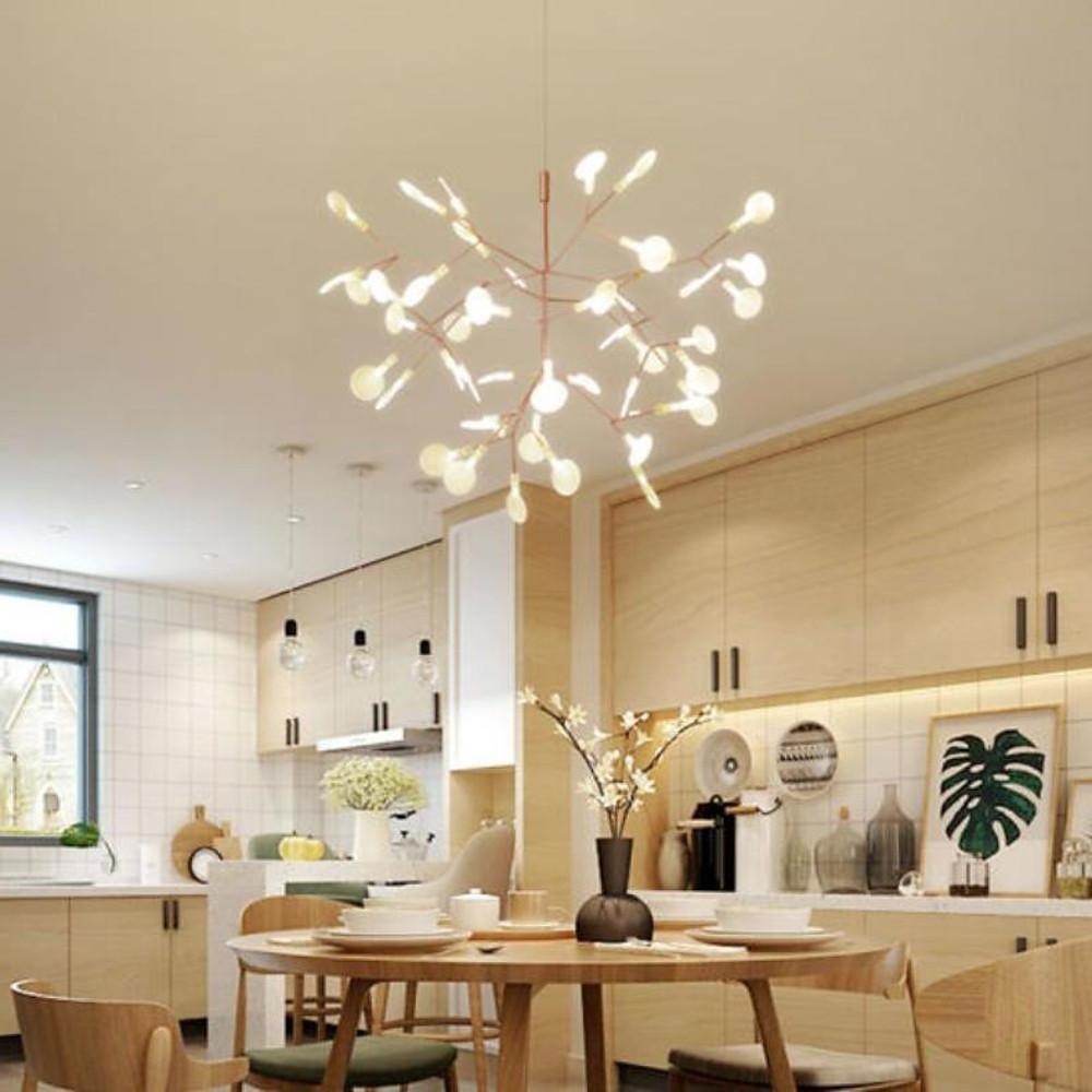 45 Lights Creative Copper Glass Design LED Modern Sputnik Chandelier