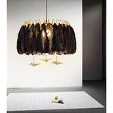 Modern Contemporary Chandeliers Drum Light Chandelier Feather Chandelier