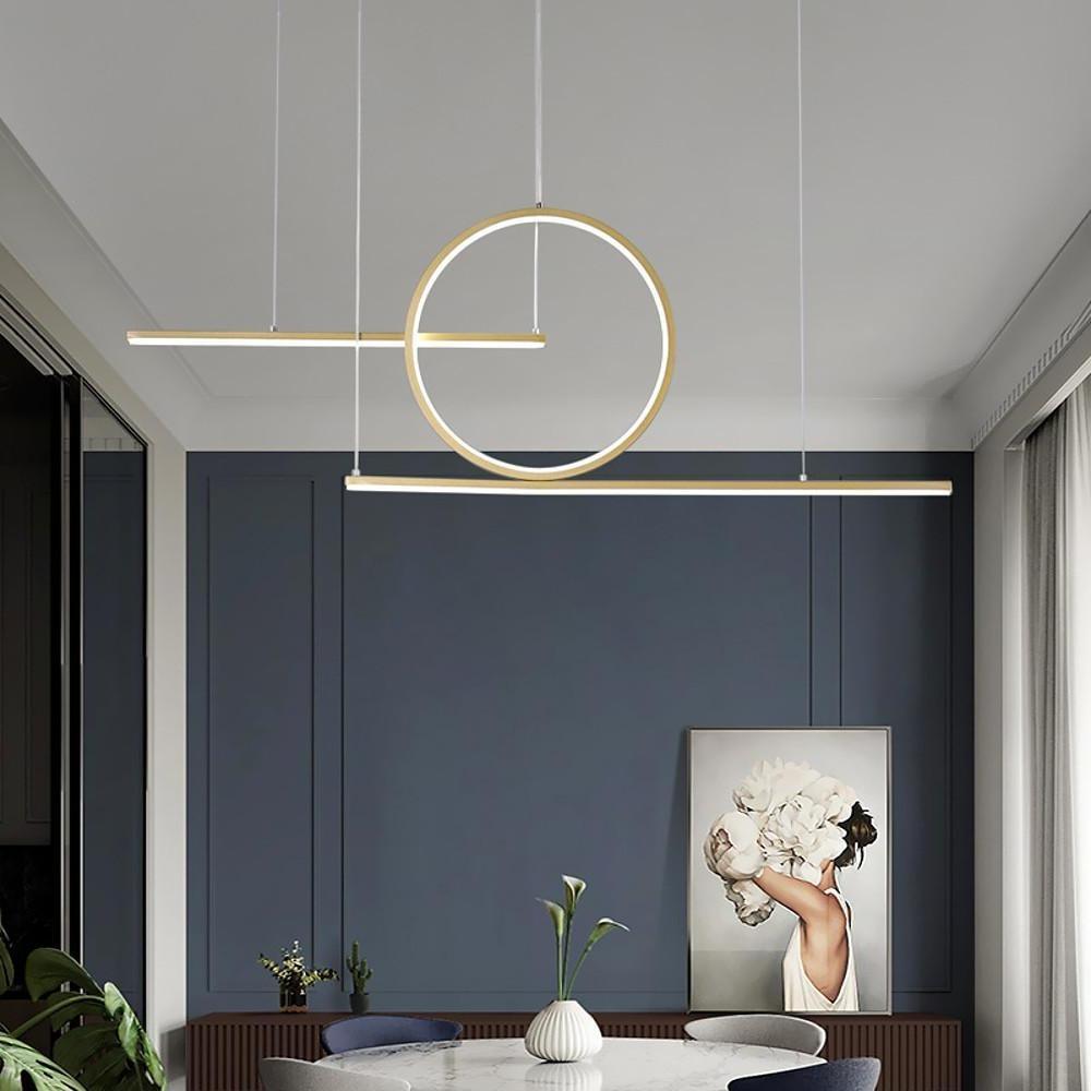 Circle Linear Design LED Modern Chandelier Hanging Ceiling Lights