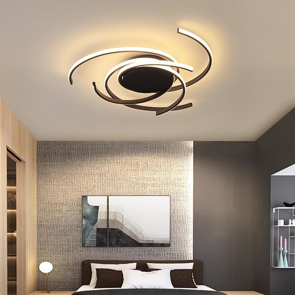 Abstract Curve Dimmable LED Nordic Ceiling Lights Flush Mount Lighting