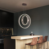 Twin Circle LED Orb Chandelier Ceiling Light