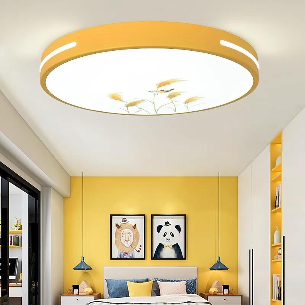 Circular with Cute Pattern LED Modern Flush Mount Ceiling Light