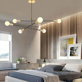 Luxurious 6-Light Sputnik Chandelier with E27 Bulb Base - 41'' Dia x 31'' H