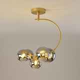 5-Light Cluster Globe Chandelier Dining Room Chandelier