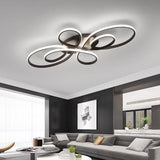 Ornate Flush Mount Ceiling Light Wave Nordic Silica Gel LED Light