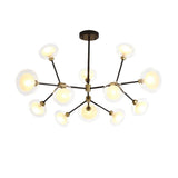 Multiwave Design Sputnik Chandelier LED Dining Room Chandeliers with 12 Bulbs