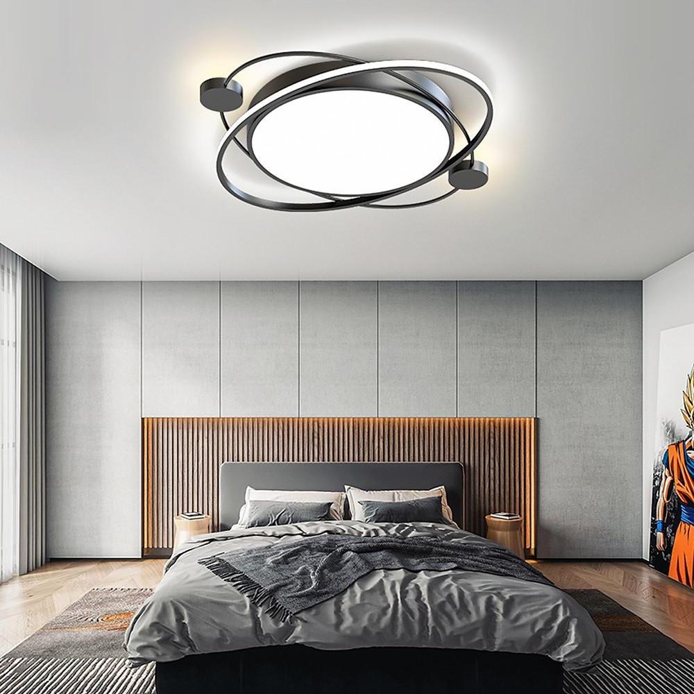 LED Geometric Shapes Circle Dimmable Flush Mount Lights with Remote Control