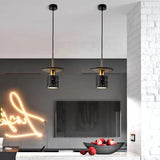 Circle Cylinder Electroplated Metal LED Modern Pendant Lighting Island Lights