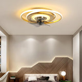 Geometric Modern Ceiling Fans with LED Light