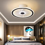 Modern Black White Bladeless Ceiling Fan with LED Light