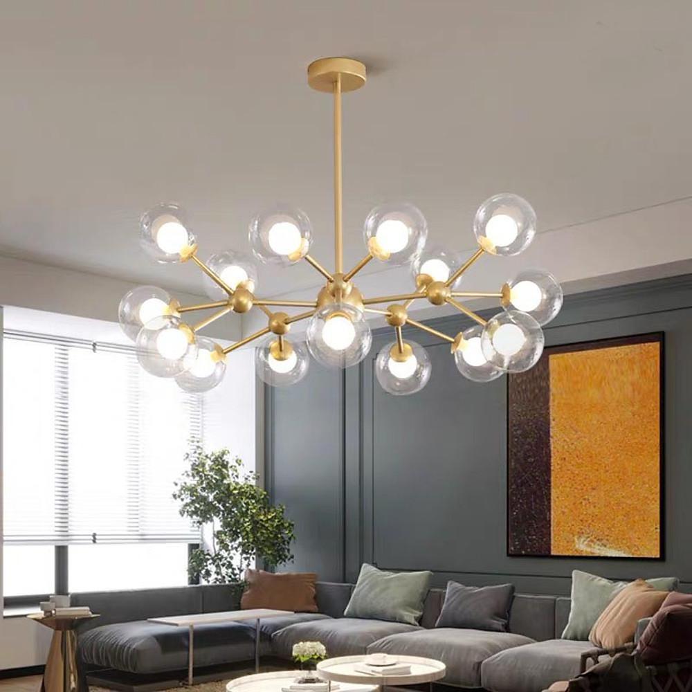 Modern Cluster Sputnik Chandelier Globe Chandelier 15 Bulbs