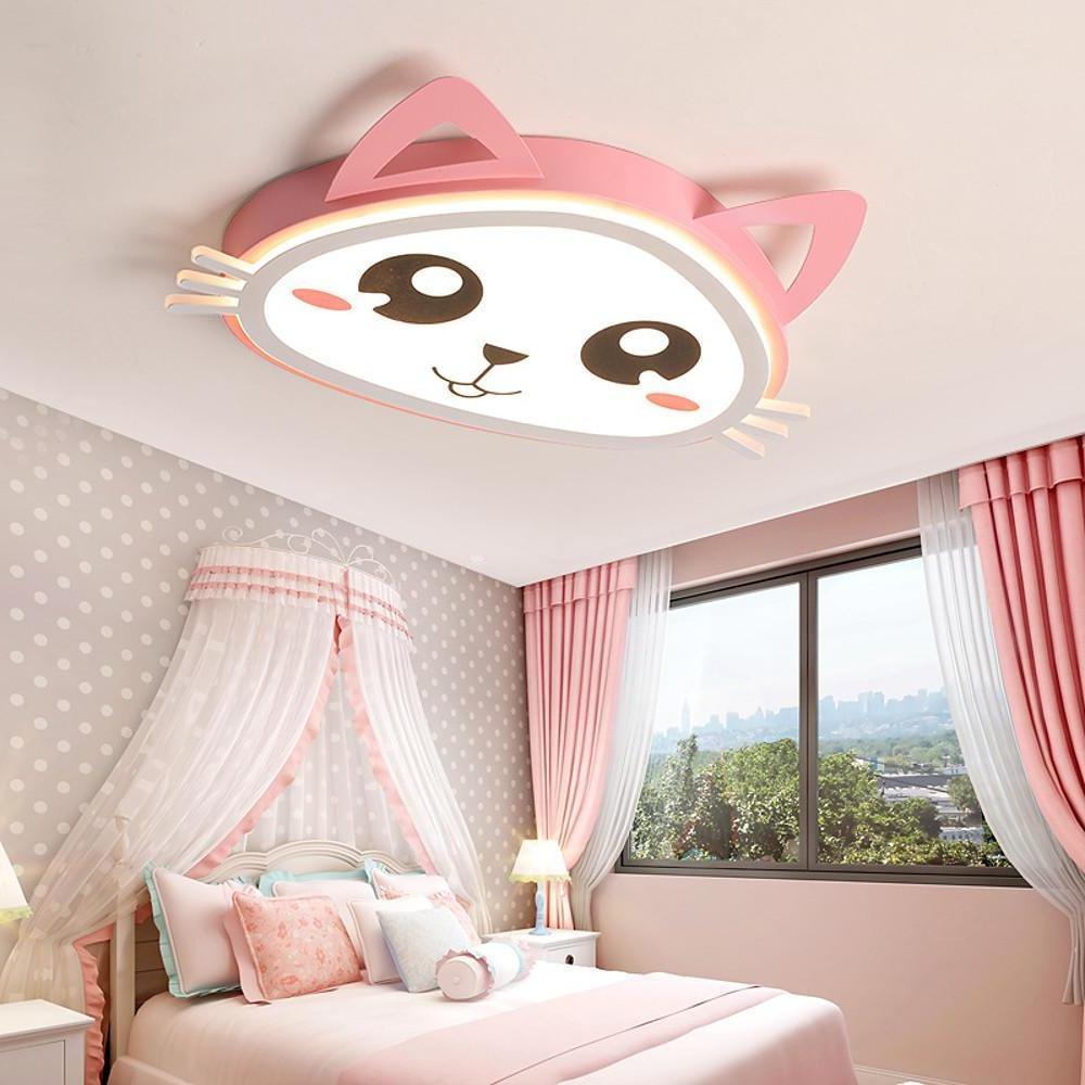 Cartoon Animal Shaped Dimmable LED Pink Modern Ceiling Lights