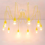 Cluster Spider Pendant Lighting 10-heads DIY Adjustable Ceiling Lights