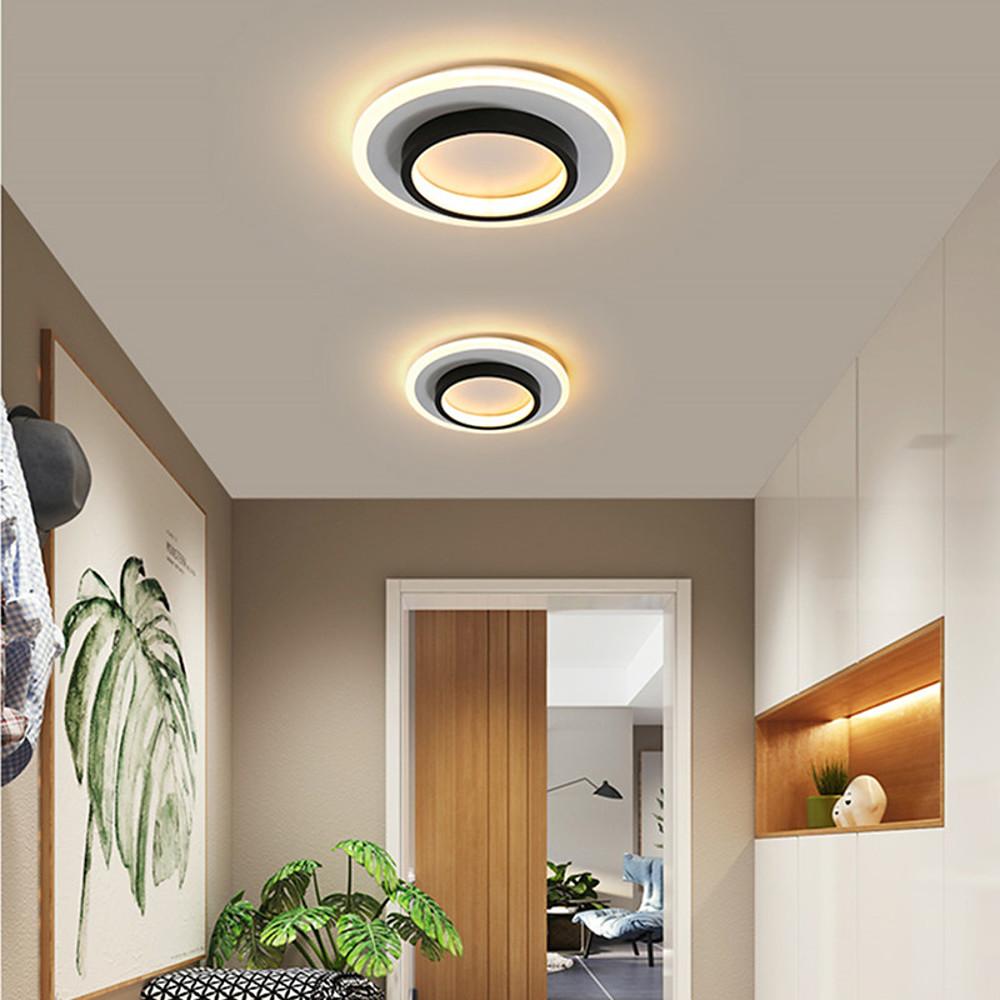 2 Light Circular LED Modern Flush Mount Lighting Ceiling Lights