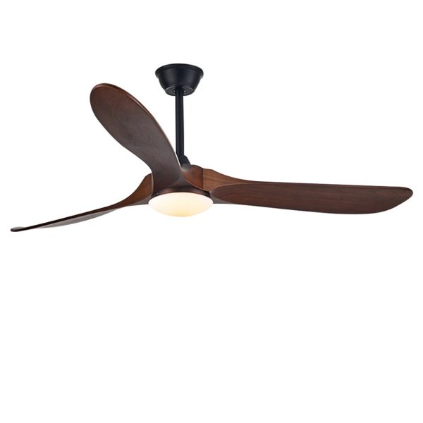 Retro Solid Wood Frequency Conversion Silent Dimming Ceiling Fan with Lights - Image 9