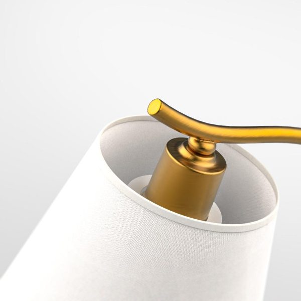 Metal Gooseneck Desk Lamp with Cone Fabric Shade for Bedside and Office Use - Image 6