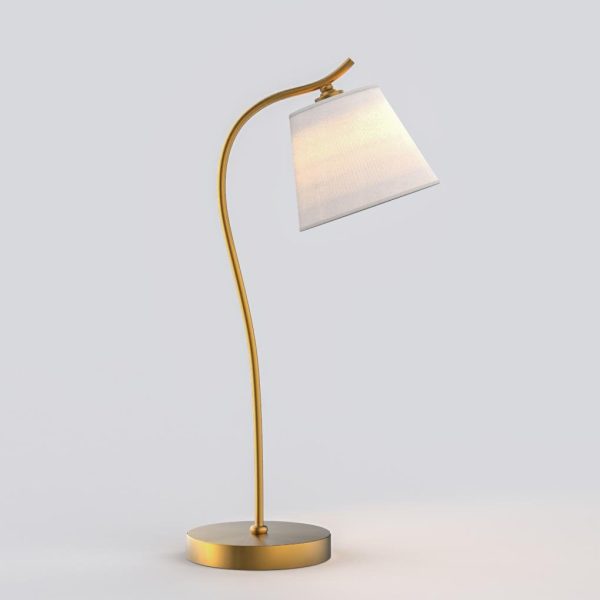 Metal Gooseneck Desk Lamp with Cone Fabric Shade for Bedside and Office Use - Image 4