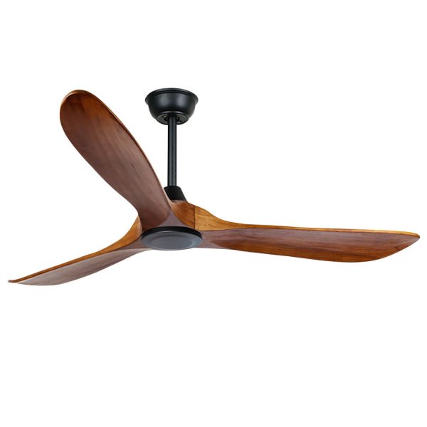Retro Solid Wood Frequency Conversion Silent Dimming Ceiling Fan with Lights - Image 13