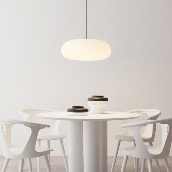 Modern Cream Style Apple All-Copper LED Pendant Light - Image 2