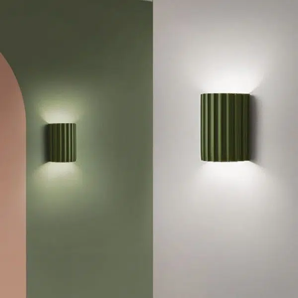 Contemporary Nordic Resin Tiles 2-Light Wall Sconce Lamp For Bedroom - Image 3