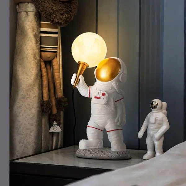 Contemporary Creative Cartoon Astronaut Resin ABS 1-Light Wall Sconce Lamp For Bedroom - Image 14