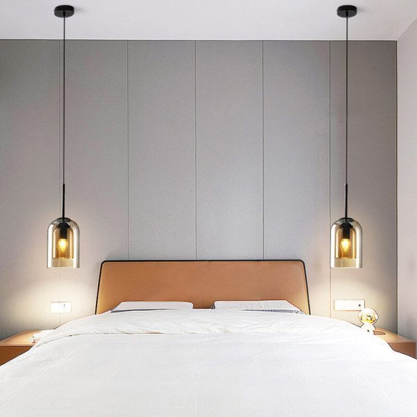 Modern Minimalist Glass Cylinder Cup Design 1-Light Pendant Light - Image 11