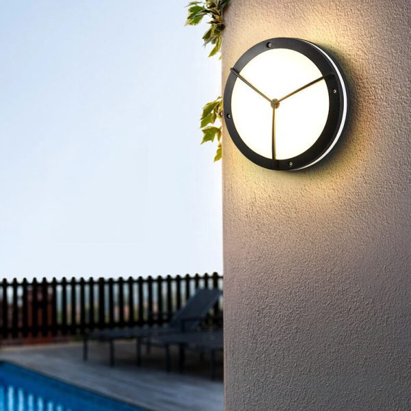 Creative Round Outdoor Waterproof Aluminum Acrylic LED Flush Mount Ceiling Light - Image 3