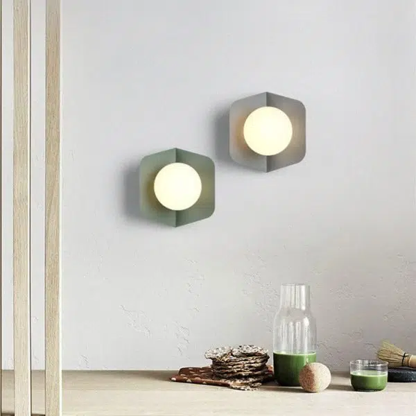 Glass Ball 1-Light Single Globe Sconce Lamp