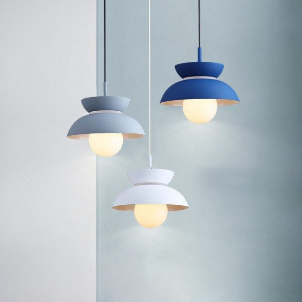 Nordic Minimalist Color Solid Aluminum 1-Light Pendant Light - Image 16
