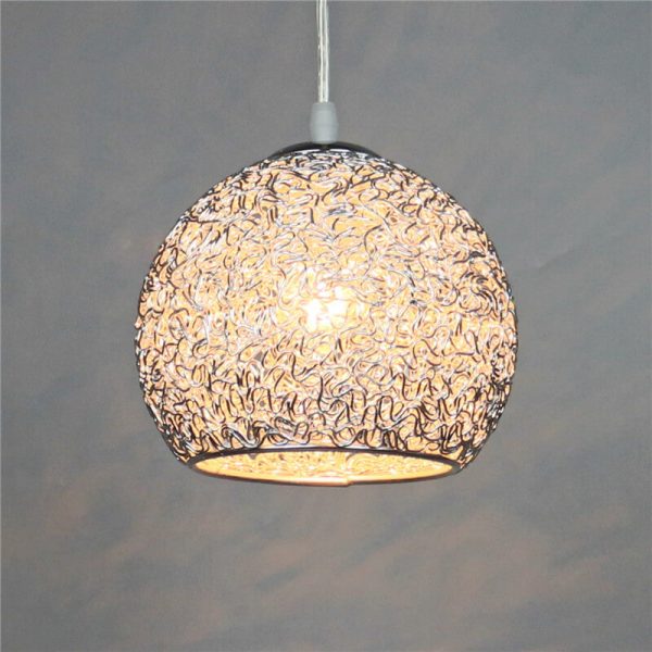 Contemporary Creative Aluminum Macaron Round 1-Light Pendant Light For Living Room - Image 6