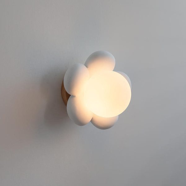 Modern Creative Flowers Shape Glass Ceramic 1-Light Kids Wall Sconce Lamp - Image 10