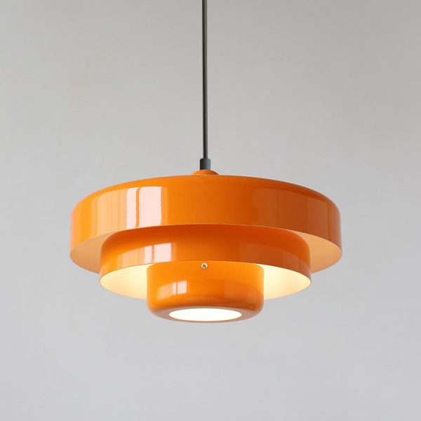Nordic Vintage Multi-Layered Round Metal 1-Light Pendant Light - Image 5