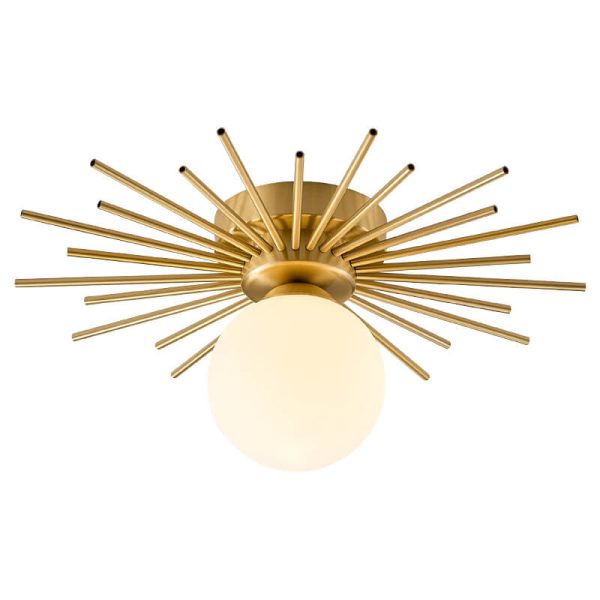Glass Ball 1-Light Semi-Flush Mount Lighting - Image 3