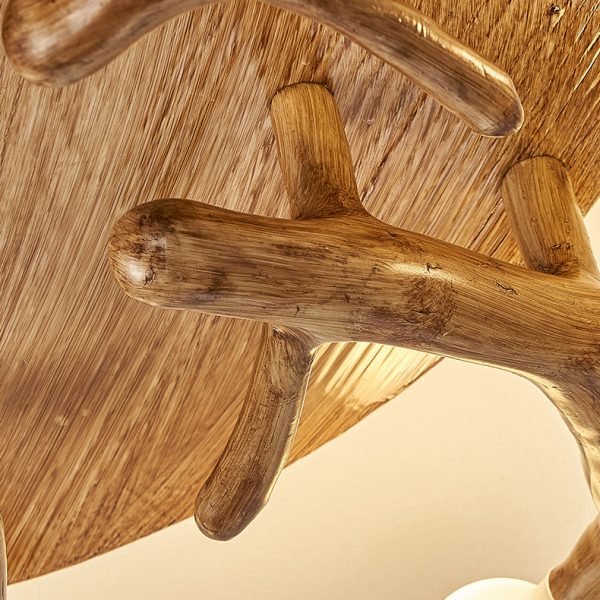 Contemporary Scandinavian Polymer Tree Branch Texture Glass Ball Shade 9/12/15-Light Semi-Flush Mount Ceiling Light For Living Room - Image 6