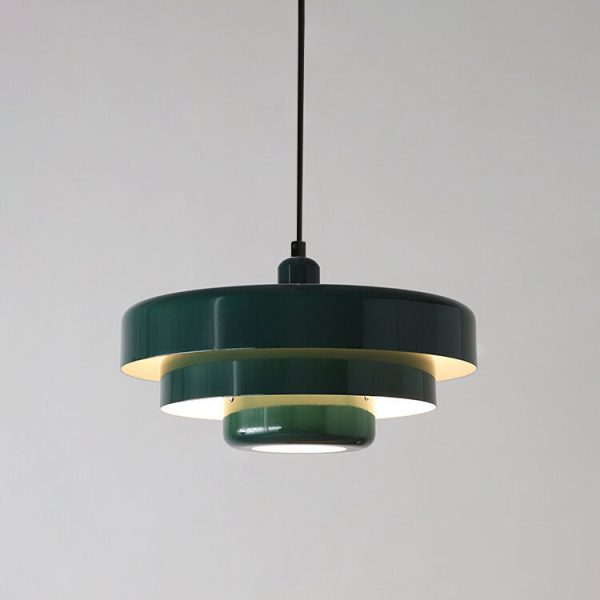Nordic Vintage Multi-Layered Round Metal 1-Light Pendant Light - Image 4