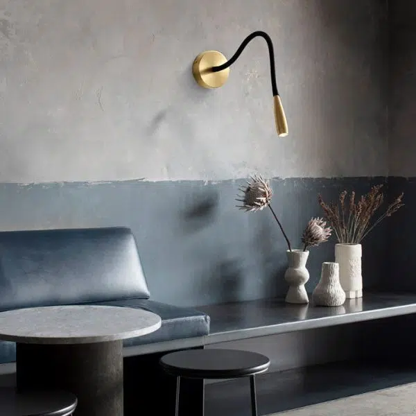 Simple Hose Spotlight Brass LED Reading Wall Sconce Lamp - Image 11