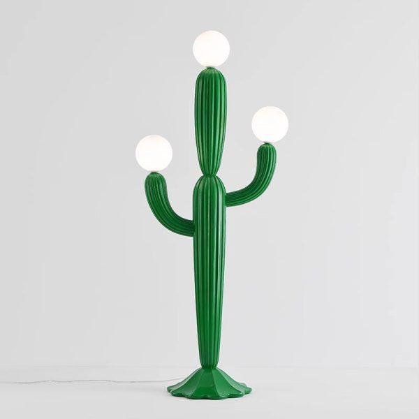 Contemporary Creative Cactus Resin Glass 3-Light Standing Floor Lamp For Living Room - Image 7