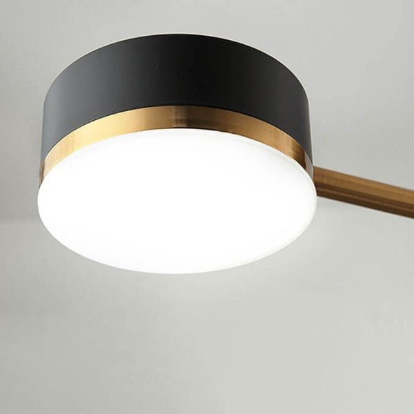 Modern Minimalist Black Gold Balanced 4-8 Light Semi-Flush Mount Light - Image 14