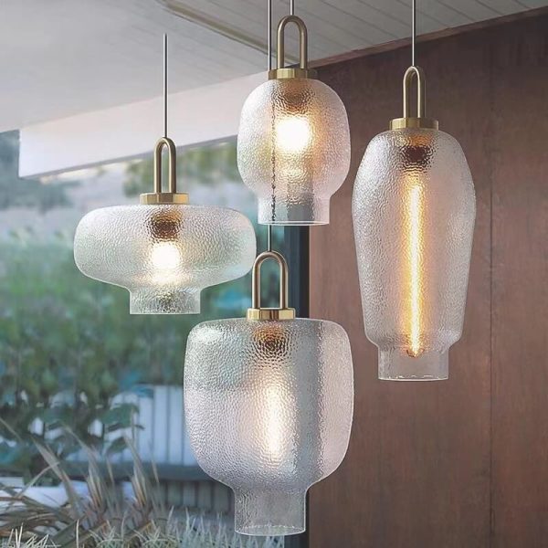 Nordic Light Luxury Oval Clear Glass 1-Light Pendant Light - Image 18