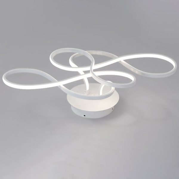 Modern Transitional Irregular Strip Aluminum Acrylic LED Semi-Flush Mount Ceiling Light For Living Room - Image 10