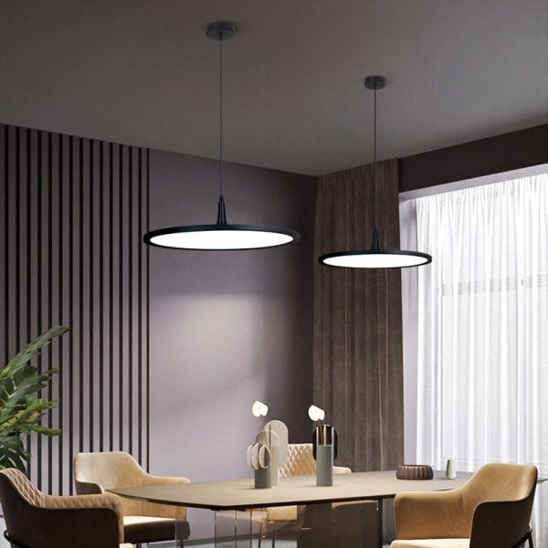 Modern Minimalist Aluminum Round Shape LED Pendant Light For Dining Room - Image 22