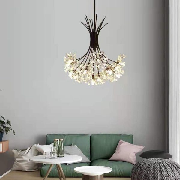 Modern Transitional Crystal Dandelion Branches 13/19 Light Chandelier For Dining Room - Image 2