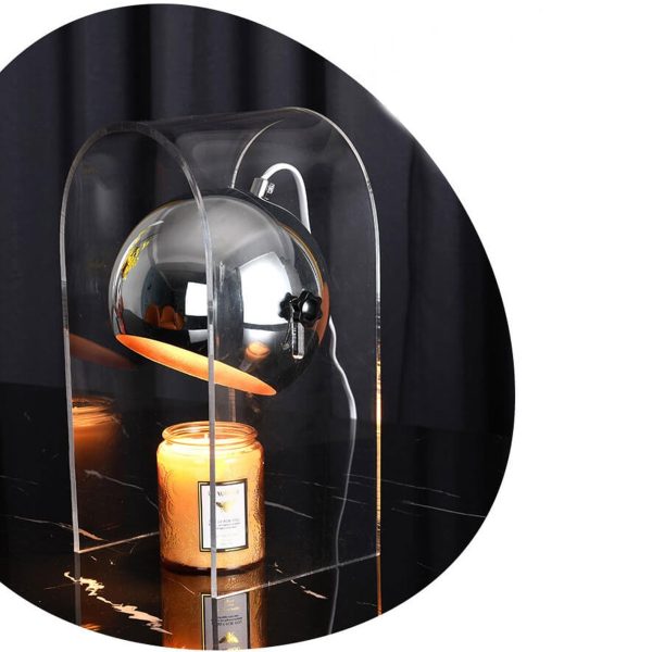 Vintage Acrylic Glass Dome Shade Aromatherapy Melting Wax Table Lamp - Image 5