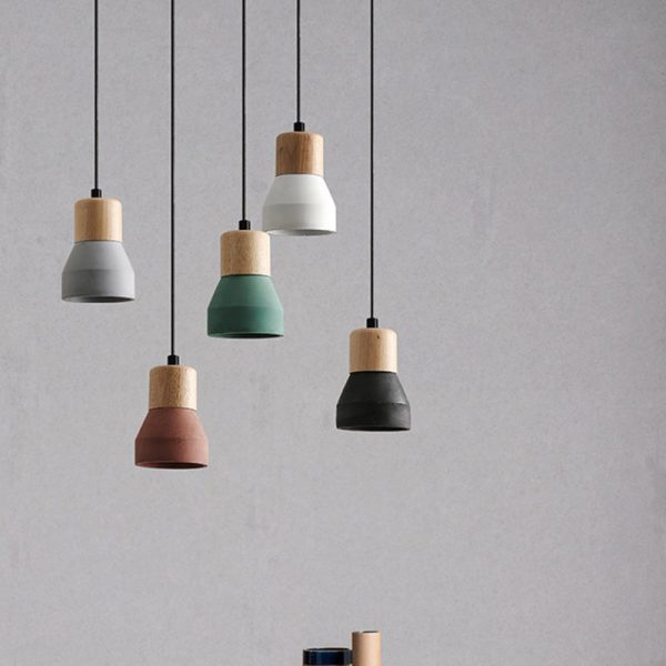 Nordic Cement Tapered 1-Light Mini LED Pendant Light - Image 14