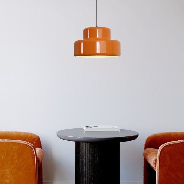 Contemporary Scandinavian Double Round Iron 1-Light Pendant Light For Living Room - Image 2